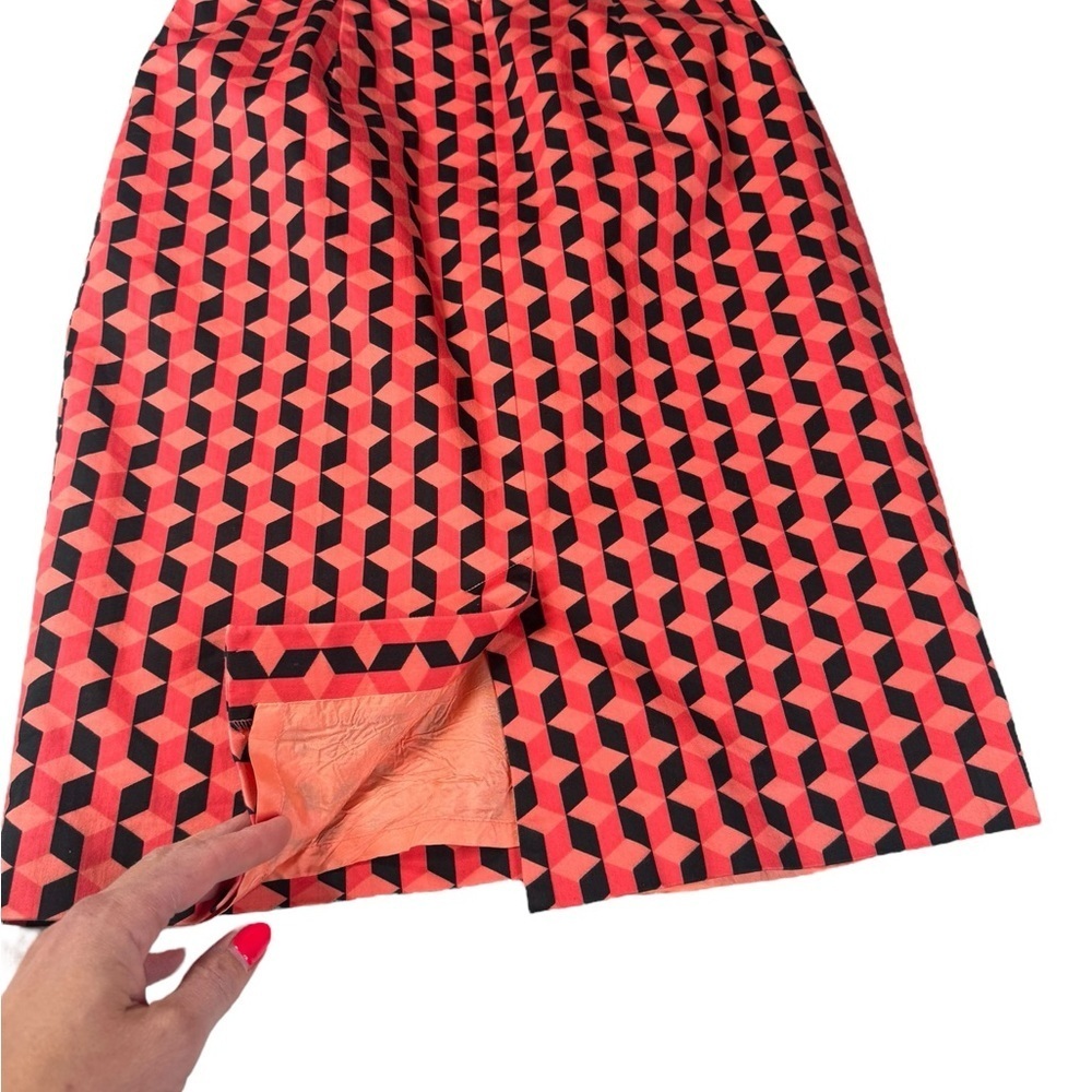Sandra King Moda Seta Geometric Pencil Skirt | 6 | Retro Mod Pop Art Print C205 - Picture 7 of 8
